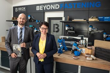 Christian Beck, General Manager & CEO BECK, with Ulrike Steinmaßl, Regional Director UPPER SENATE OF ECONOMY