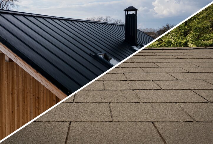 Comparison metal roof vs. asphalt shingles